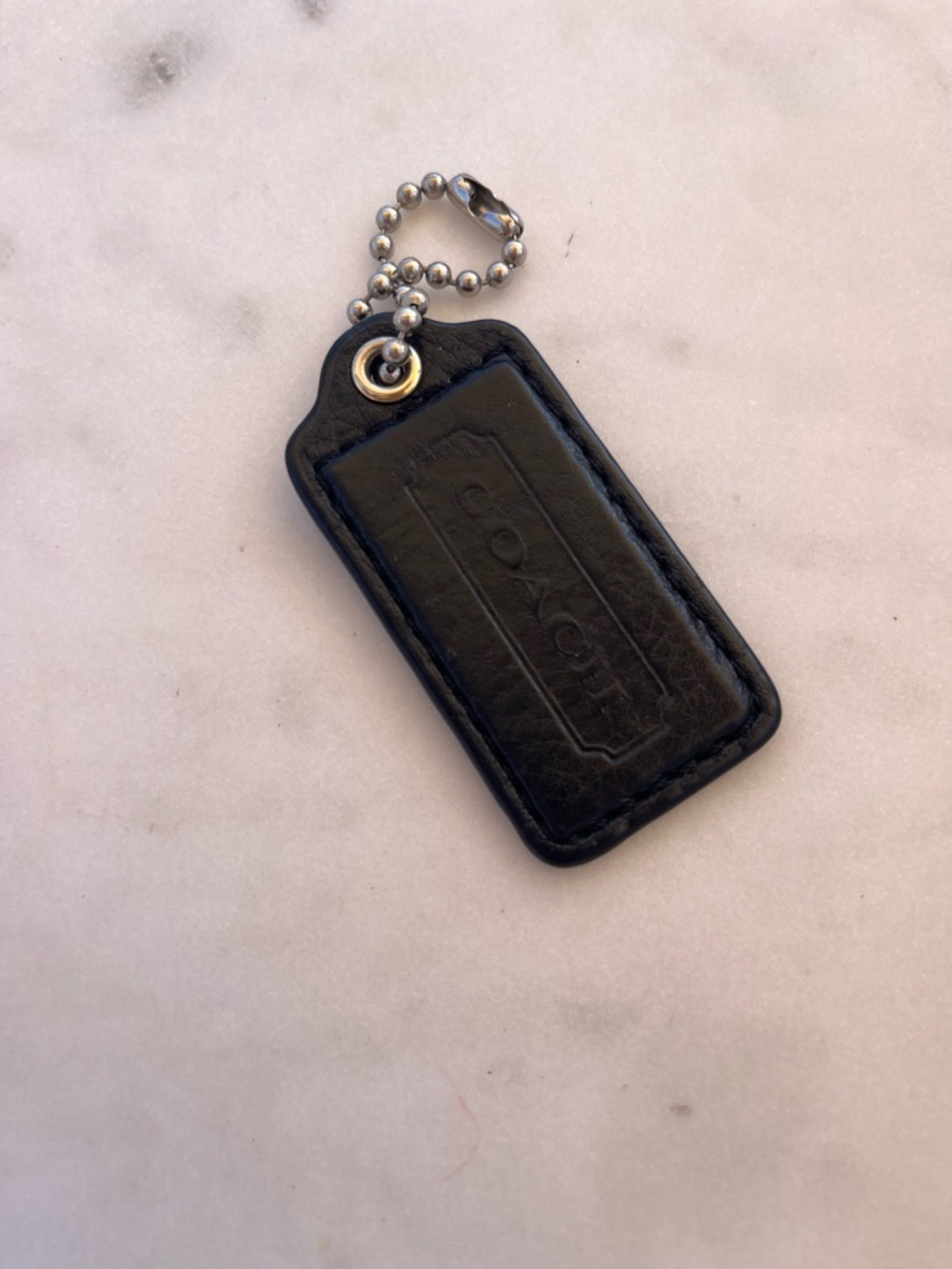 COACH Vintage Leather Hang Tag, Black - Picture 3 of 3